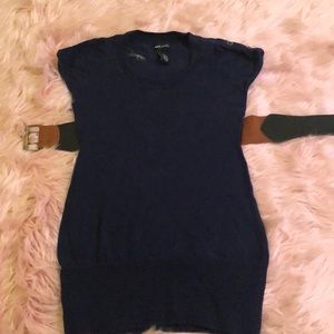 Sweater dress with belt